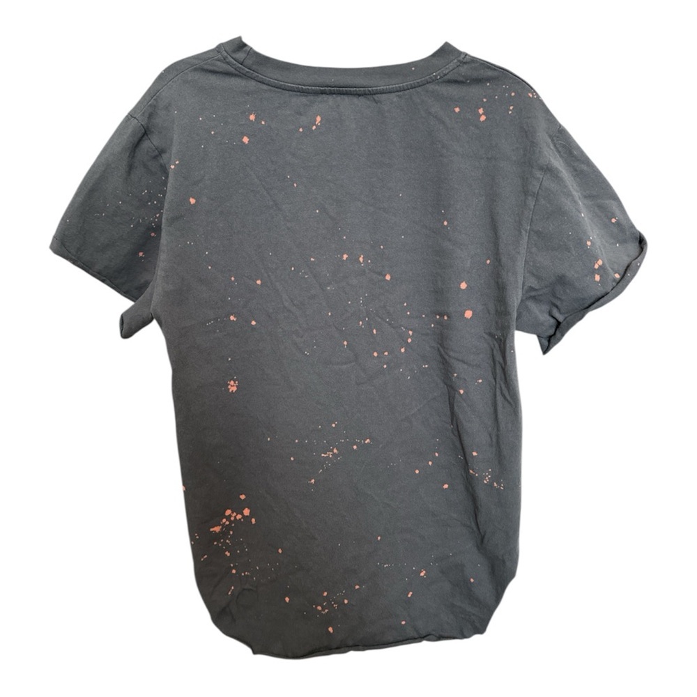 World Tour Graphic T-Shirt Gray Distressed Bleached Rock Tee size Large - Picture 2 of 5